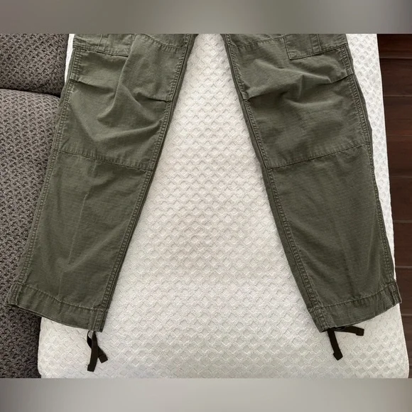 Carhartt WIP Regular Cargo Pants Cotton Ripstop Cypress Rinsed Green Size 29x32 - Picture 6 of 15